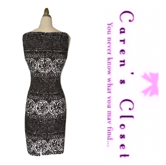 Ralph Lauren Brown & White Kaleidoscope Dress - Picture 6 of 7